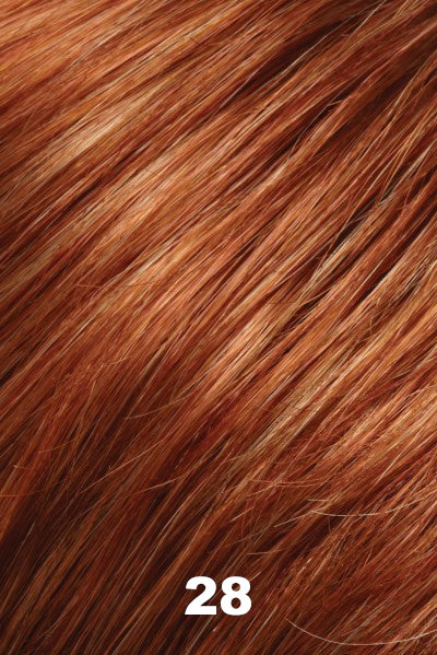 Color 28 (Ginger Tea) for Jon Renau top piece Addition Plus (#602). Light natural red blonde. 