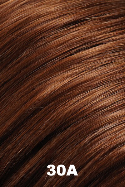 Color 30A (Hot Pepper) for Easihair Serenity (#615A). Deep auburn-red base with dark chestnut blend.
