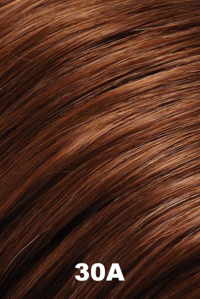 Color 30A (Hot Pepper) for Easihair Provocative (633). Deep auburn-red base with dark chestnut blend.