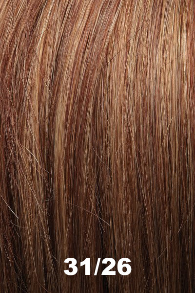 Color 31/26 (Maple Syrup) for Jon Renau top piece EasiPart Medium HD 18" (#389). Medium natural red blown and meduim red-gold blonde blend.