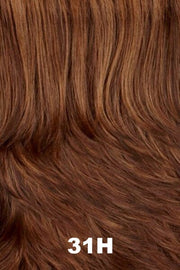 Color Swatch 31H for Henry Margu Wig Brie (#4526). Dark reddish brown and medium brown blend with pale reddish blonde highlights.