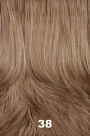 Color Swatch 38 for Henry Margu Wig Chic (#4522). Light brown blended with 50% grey, gradually blending to a darker back.