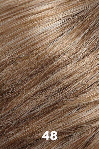 Color 48 (Apple Strudel) for Jon Renau wig Allure (#5350). Pure white subtlely woven through with light gold-brown undertones.