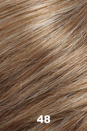 Color 48 (Apple Strudel) for Jon Renau wig Simplicity Mono (#5131). Pure white subtlely woven through with light gold-brown undertones.