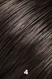 Color 4 (Brownie Finale) for Jon Renau wig Cameron Lite Petite (#5857). Dark brown.
