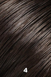 Color 4 (Brownie Finale) for Jon Renau wig Ashley Petite (#5875). Dark brown.