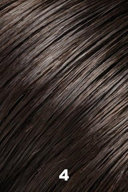 Color 4 (Brownie Finale) for EasiHair EasiPieces 8'' L x 6" W (#781). Dark brown.