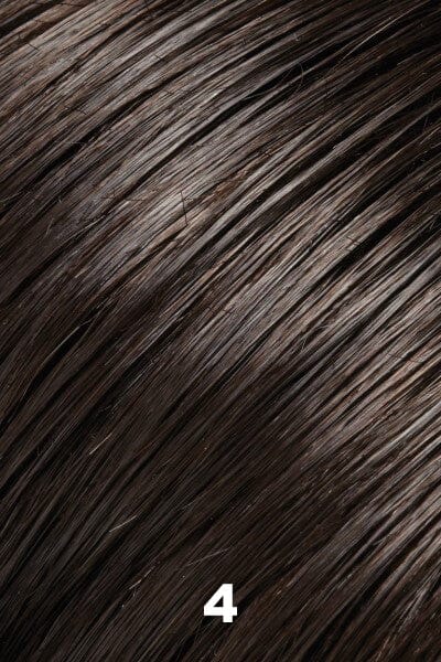 Color 4 (Brownie Finale) for Jon Renau wig Sienna Lite Remy Human Hair (#775). Dark brown.