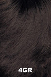 Color Swatch 4GR for Henry Margu Wig Bethany (#2444). Rich brown with subtle brown highlights and a dark root.