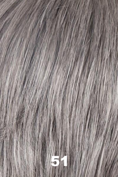 Color 51 for Noriko wig Pam #1606. Grey base with a hint of medium brown and silver grey highlights.