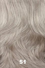 Color Swatch 51 for Henry Margu Wig Stella (#4800). Grey with subtle blend of 25% light brown.