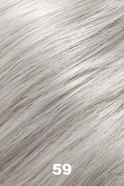 Color 59 (Baked Alaska) for Jon Renau wig Allure Petite (#5357). Pure white with a very subtle dark brown blend. 