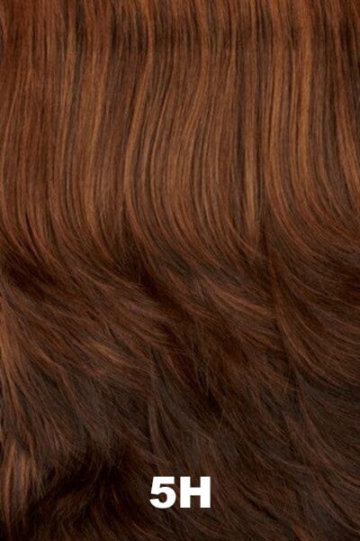Color Swatch 5H for Henry Margu Wig Brie (#4526). Dark brown with warm, golden and coppery red highlights.