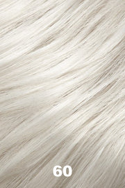 Color 60 (Winter Sun) for Jon Renau wig Simplicity Mono (#5131). Bright pure white. 