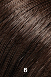 Color 6 (Fudgesicle) for Jon Renau top piece Top Style 18" (#5989). Medium dark brown.