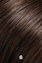 Color 6 (Fudgesicle) for Jon Renau wig Carrie Lite Petite (#774). Medium dark brown.