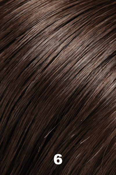 Color 6 (Fudgesicle) for Jon Renau wig Rita (#5907). Medium dark brown.