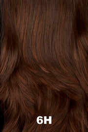 Color Swatch 6H for Henry Margu Wig Gianna (#4766). Warm brown with red undertones and reddish brown highlights.