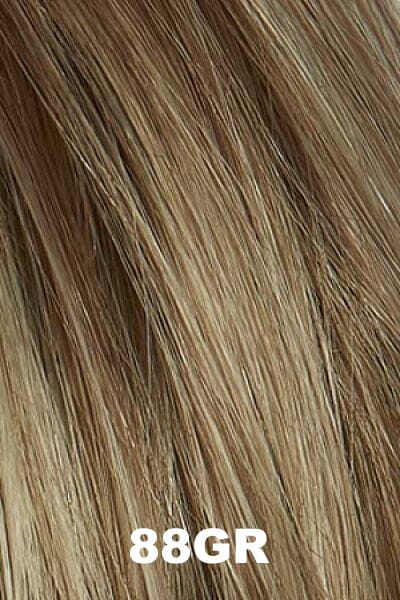 Color Swatch 88GR for Henry Margu Wig Avery (#2513). Light wheat blonde with warm golden blonde highlights and a medium root.