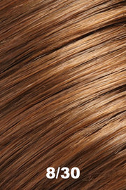Color 8/30 (Cocoa Twist) for Jon Renau wig Simplicity Mono (#5131). Medium brown with a warm golden undertone and natural copper blonde blend.