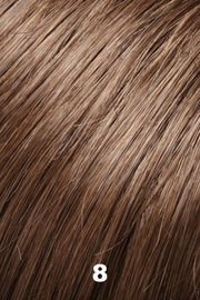 Color 8 (Cocoa) for Jon Renau wig Ashley Petite (#5875). Light ashy brown.