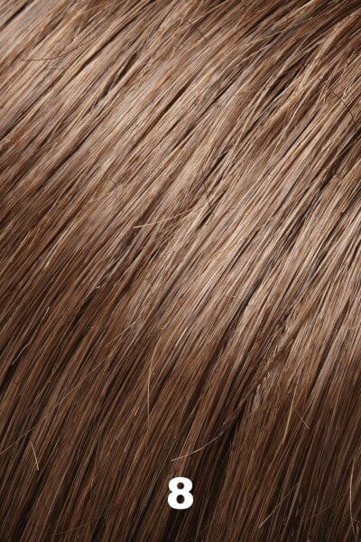 Color 8 (Cocoa) for Jon Renau wig Sienna Lite Remy Human Hair (#775). Light ashy brown.