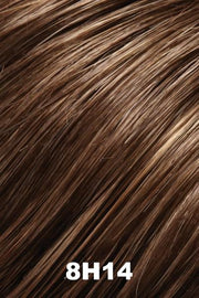Color 8H14 (Mousse) for Jon Renau wig Bree Petite (#5148). Medium brown base with subtle medium wheat blonde highlights.