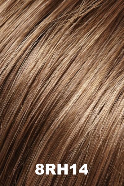 Color 8H14 (Mousse) for Jon Renau wig Amanda (#5410). Medium brown base with subtle medium wheat blonde highlights.