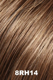 Color 8RH14 (Mousse Cake) for Jon Renau wig Rosie (#5978). Medium brown with wheat and beige blonde highlights.