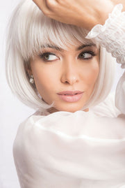 Model wearing the Alexander Couture wig Astrid (#1026) 7.