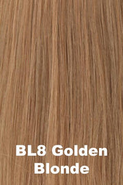 Color Golden Blonde (BL8) for Raquel Welch wig Contessa Remy Human Hair.  Medium blonde base with tones of golden blonde woven throughout.