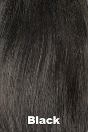 Color Swatch Black for Envy wig Danielle Human Hair Blend.  Rich dark ebony with subtle warm undertones.