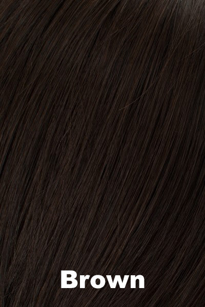 Color Brown for Tony of Beverly wig Joelle.  Even blend of golden brown, medium brown and dark brown.