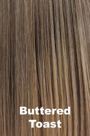 Color Buttered Toast for Orchid wig Lacey (#5023). Medium blonde gradually blending into sandstone blonde with dark beige blonde and buttery blonde undertones.