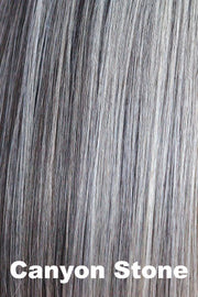 Color Canyon Stone for Orchid wig Destiny (#4112). Multidimensional natural grey base with slate, white, pewter, silver and steal grey blended throughout.