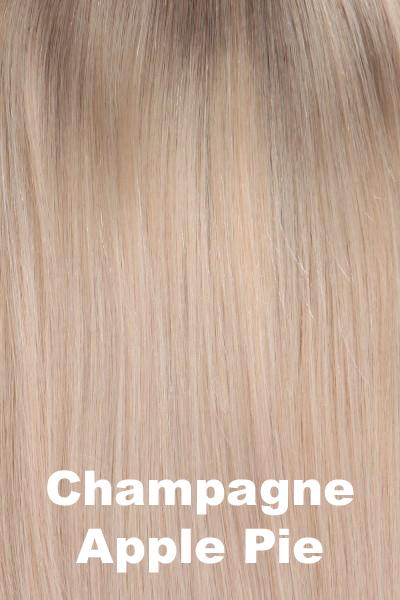Belle Tress Wigs Toppers - Premium Remy Human Hair Lace Front Mono Top 18" (#1001) Enhancer Belle Tress Champagne Apple Pie  