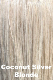 Belle Tress Wigs - Premium 14" Wavy Topper (#7012) wig Belle Tress Coconut Silver Blonde 
