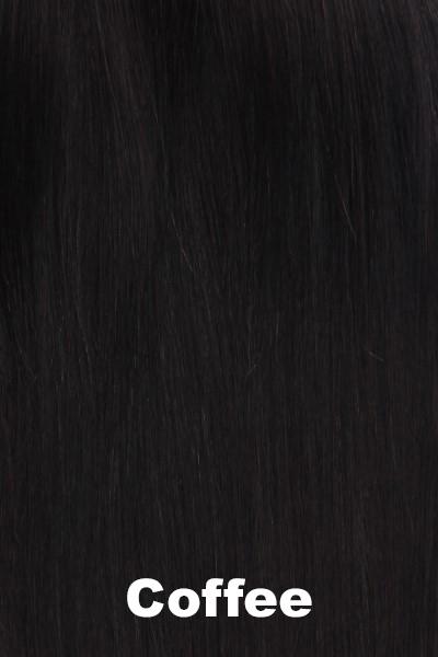 Belle Tress Wigs Toppers - Remy Human Hair Lace Front Mono Top 14" (#1000) Enhancer Belle Tress Coffee  