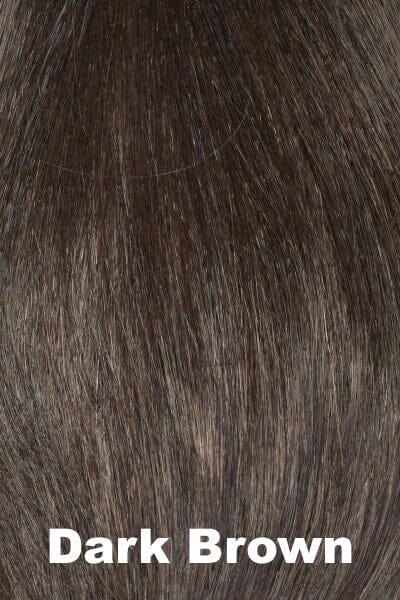 Color Swatch Dark Brown for Envy wig Suzi.  A blend of rich dark brown and dark mahogany brown with cool undertones.