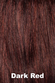 Color Swatch Dark Red for Envy wig Joy.  Dark auburn red base with a blend of deep copper, mahogany and bright burgundy woven throughout.