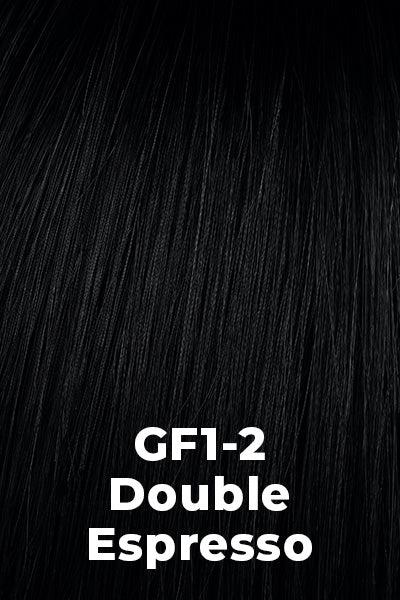 Color Double Espresso (GF1-2) for Gabor wig Make A Statement.  Pure black and near black mix.