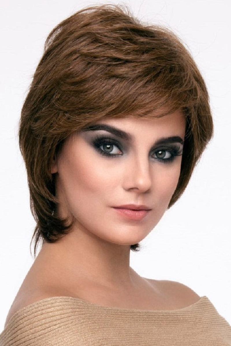 Envy Short Straight Pixie Wig in Chestnut Brown Tiffany by Envy | Short & Chic Pixie – Wigs.com main image 2