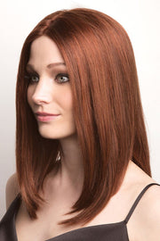 Model wearing the Fair Fashion wig Mia Human Hair (#3110) 3.