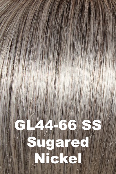 Color SS Sugarred Nickel (GL44-66SS) for Gabor wig Curves Ahead.  Steel grey base with heavy medium grey and silver grey highlights.