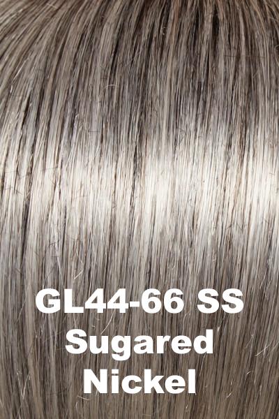 Color SS Sugarred Nickel (GL44-66SS) for Gabor wig Debutante.  Steel grey base with heavy medium grey and silver grey highlights.