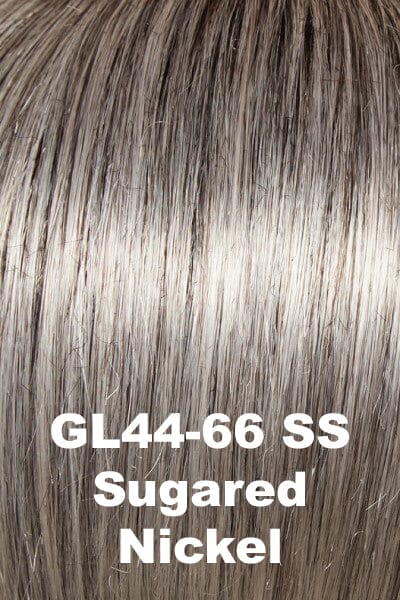 Color SS Sugarred Nickel (GL44-66SS) for Gabor wig Bend The Rules.  Steel grey base with heavy medium grey and silver grey highlights.