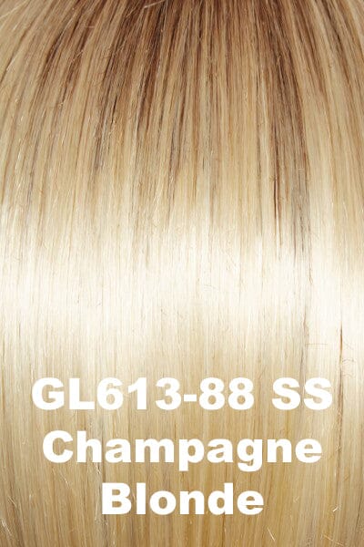 Color SS Champagne Blonde(GL613-88SS) for Gabor wig Bend The Rules.  Dark blonde blending into light blonde and platinum highlights with golden hues.