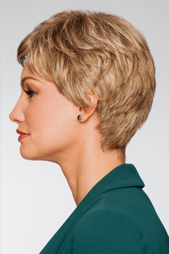 Model wearing Gabor wig Pixie Perfect Petite 3.