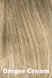 Color Swatch Ginger Cream for Envy wig Sam.  Cool light brown and beige blonde blend with pale blonde highlights.