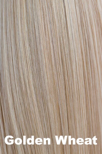 Color Golden Wheat for Amore Remy 14" Human Hair Top Piece (#8708). A blend of warm and cool tones light blondes.